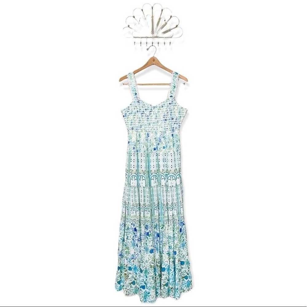 Rococo Sand Blue Multi Maxi Floral Dress